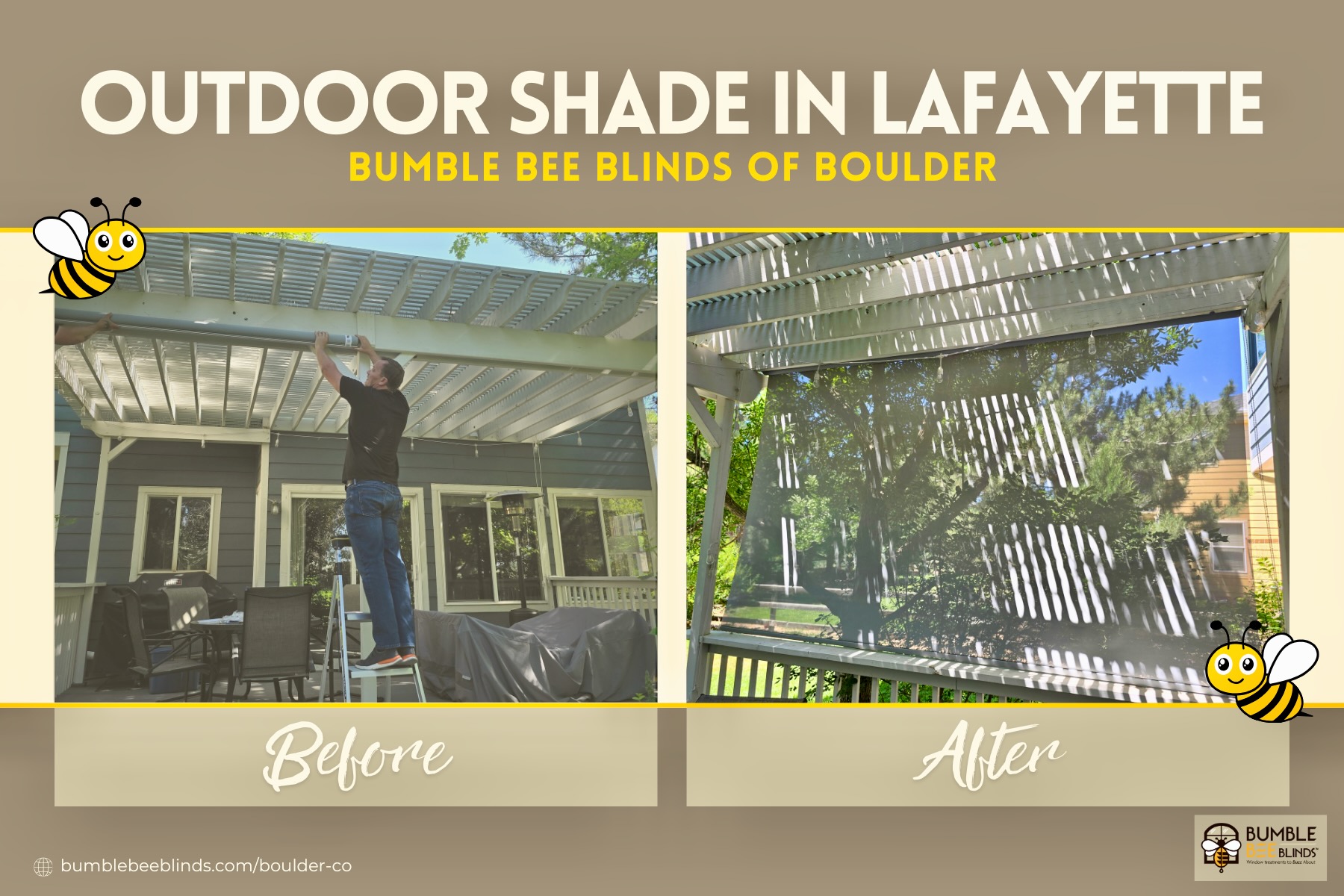 Outdoor Shade Installation in Lafayette CO